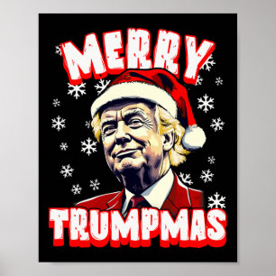 Frohe Trumpmas Weihnachten Trump Santa Trump Chris Poster