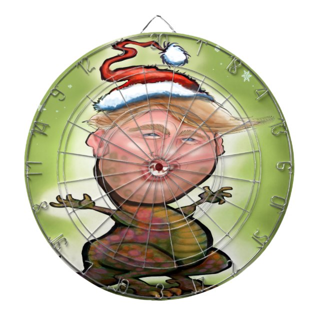 Frohe Trumpy Weihnachten Dartscheibe (vorne)