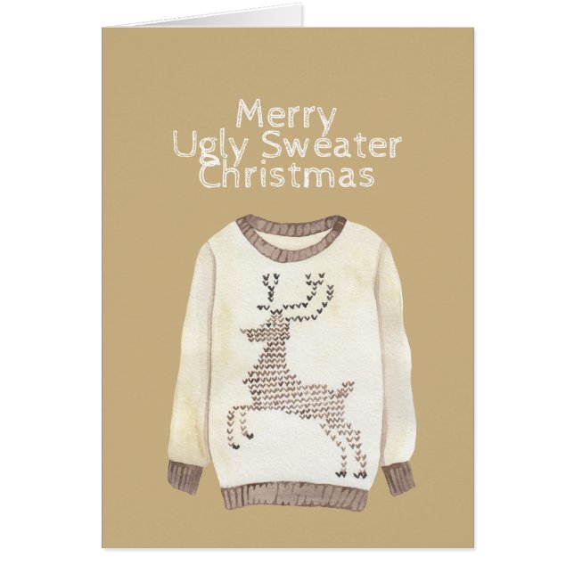 Frohe Ugly Sweater Weihnachten - Strohhirsche (Vorne)