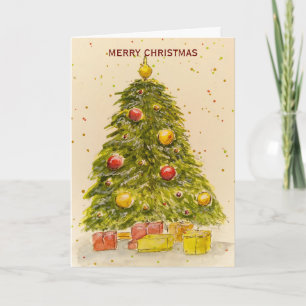 Frohe und gesegnete Weihnachten Aquarell Weihnacht