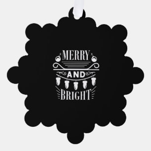 Frohe und helle Bulb Light Weihnachten Weihnachten Ornament Karte