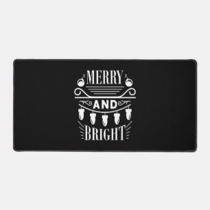 Frohe und helle Bulb Light Weihnachten Weihnachten Schreibtischunterlage