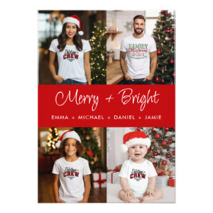 Frohe und helle Familie Weihnachts-FotoCollage Fotodruck