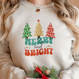 Frohe und helle Ferien Weihnachtsbaumen Sweatshirt