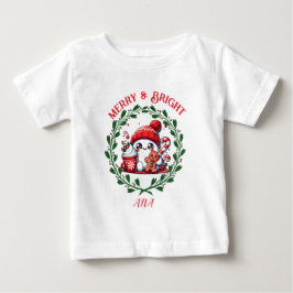 Frohe und helle moderne Weihnachtszeit T - Shirt
