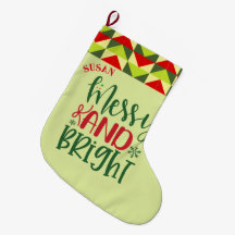 Frohe und helle Name Weihnachten Strumpf