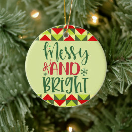 Frohe und helle Namen Weihnachtsblank im Inneren Keramik Ornament