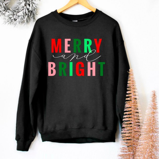Frohe und helle Niedliche Weihnachten Sweatshirt (Von Creator hochgeladen)