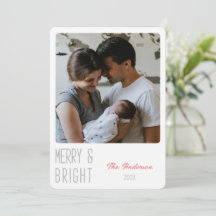 Frohe und helle personalisierte Foto Weihnachtskar