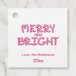 Frohe und helle Red Candy Cane Weihnachten Geschenkanhänger