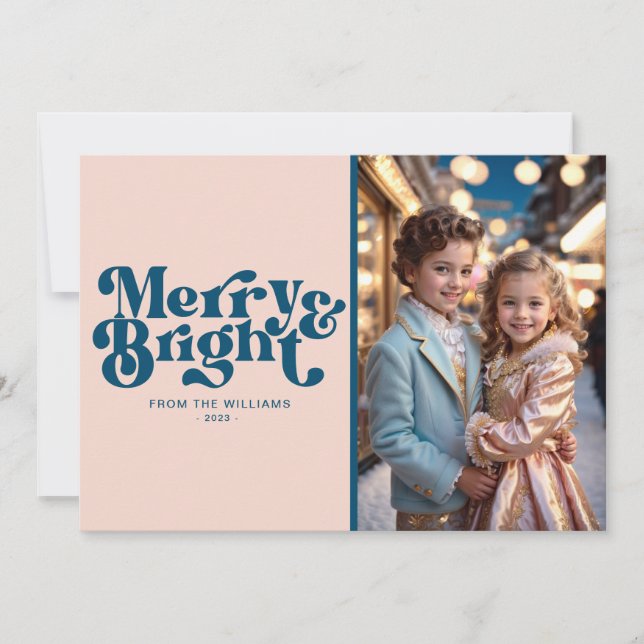 Frohe und helle Retro Foto Weihnachten (Vorderseite)