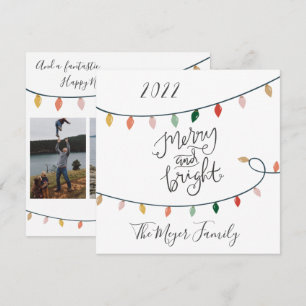 Frohe und helle Script Weihnachten Lichter 3 Foto