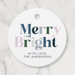 Frohe und helle Typografie Schriftart Weihnachten Geschenkanhänger