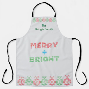 Frohe und helle Typografie Weihnachten Schürze