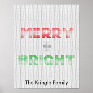 Frohe und helle Typografie Weihnachtssüßer Poster