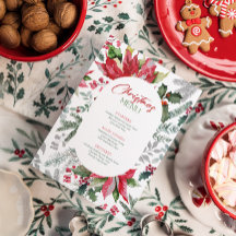 Frohe und helle Wasserfarbe Weihnachten Botanicals