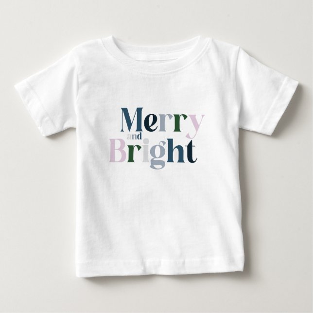 Frohe und helle Weihnachten Baby T-shirt (Vorderseite)