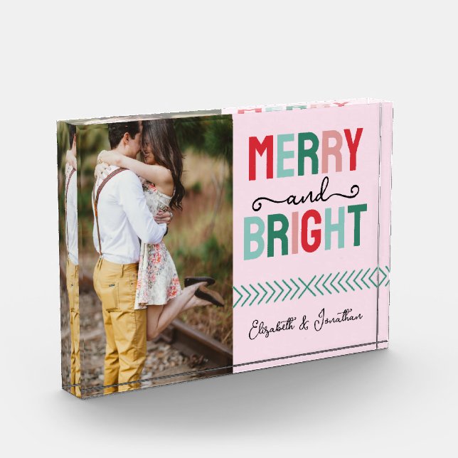 Frohe und helle Weihnachten Fotoblock (Links)