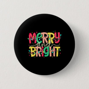 Frohe und helle Weihnachten Funny Pajamas Familie Button