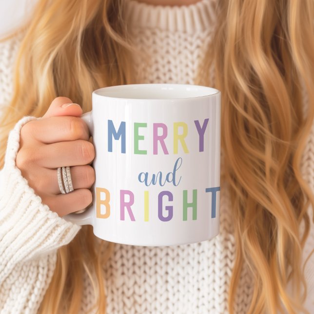 Frohe und helle Weihnachten Kaffeetasse (Merry and Bright Christmas Mug)