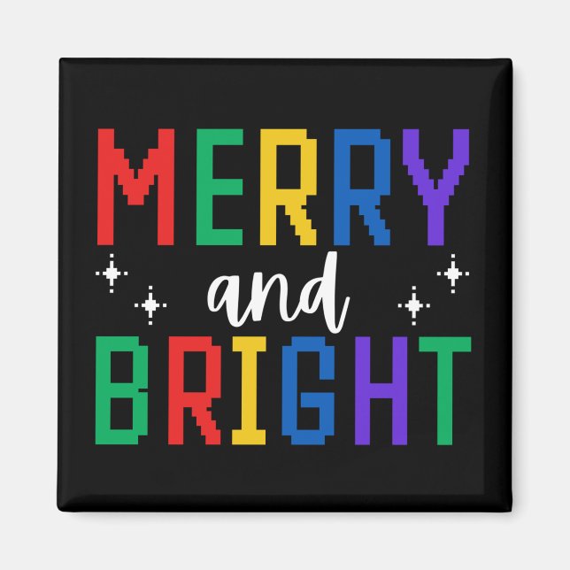 Frohe und helle Weihnachten Magnet (Vorne)