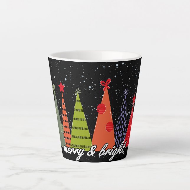Frohe und helle Weihnachten Milchtasse (Vorderseite)