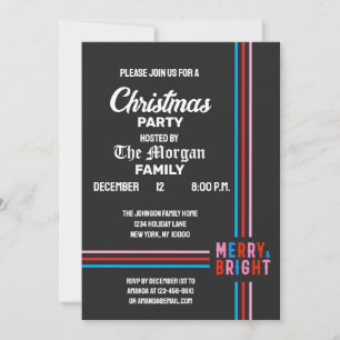 Frohe und helle Weihnachten Party Einladung