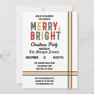 Frohe und helle Weihnachten Party Einladung