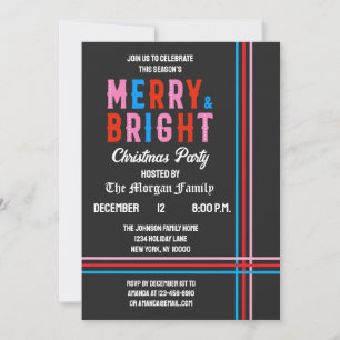 Frohe und helle Weihnachten Party Einladung