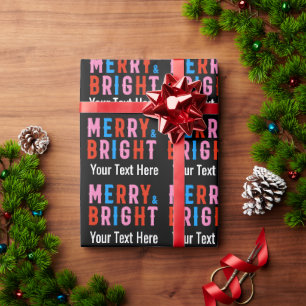 Frohe und helle Weihnachten Party Geschenkpapier