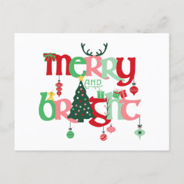 Frohe und helle Weihnachten Postkarte