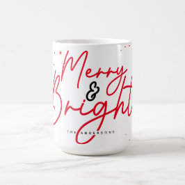 Frohe und helle Weihnachten Rot Kaffeetasse