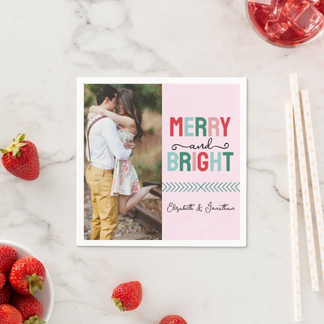 Frohe und helle Weihnachten Serviette (Beispiel)