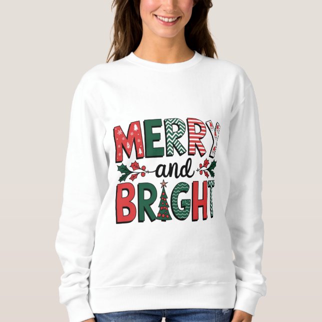 Frohe und helle Weihnachten Shirt - Weihnachtsgesc (Vorderseite)
