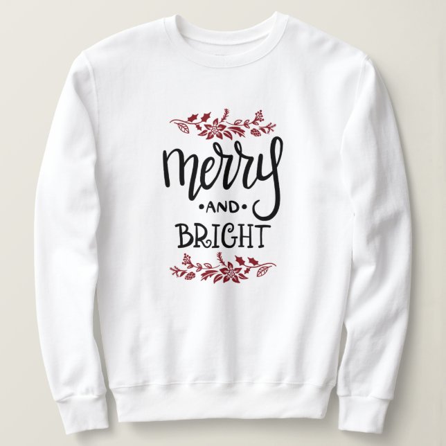 Frohe und helle Weihnachten Sweatshirt (Design vorne)