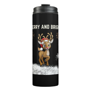 Frohe und helle Weihnachten Thermosbecher