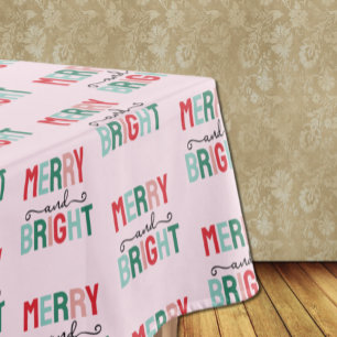 Frohe und helle Weihnachten Tischdecke