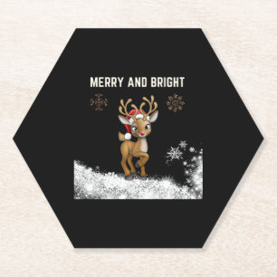 Frohe und helle Weihnachten Untersetzer