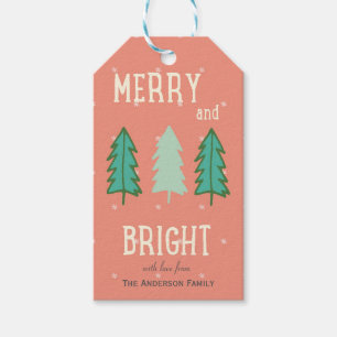 Frohe und helle Weihnachtsbaumen Whimsical Geschenkanhänger