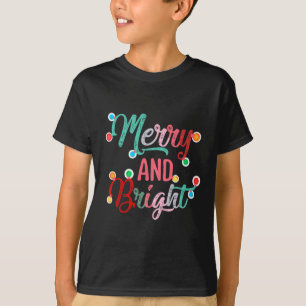Frohe und helle Weihnachtsbeleuchtung Weihnachtsfa T-Shirt