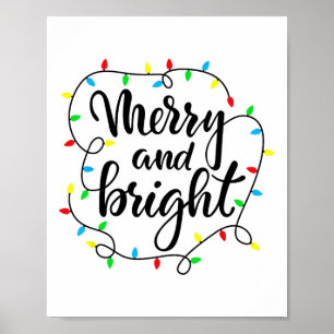 Frohe und helle Weihnachtsfamilie Pajamas Matching Poster