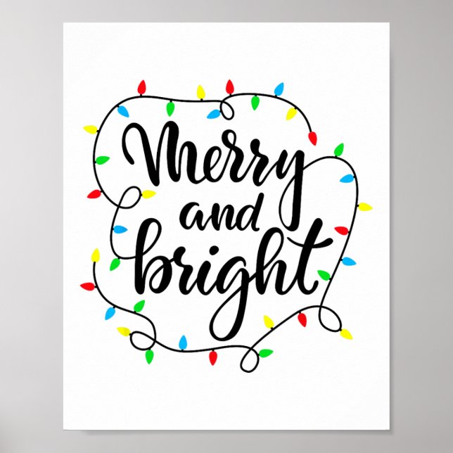 Frohe und helle Weihnachtsfamilie Pajamas Matching Poster (Vorne)