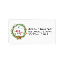 Frohe und helle Weihnachtsfeier Adressaufkleber