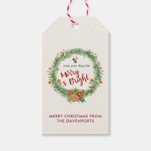 Frohe und helle Weihnachtsfeier Geschenkanhänger
