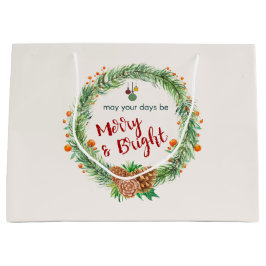 Frohe und helle Weihnachtsfeier Große Geschenktüte