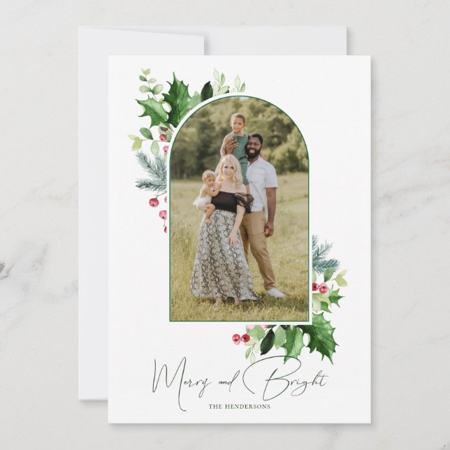 Frohe und helle Weihnachtsfeier Gruß (Vorderseite)