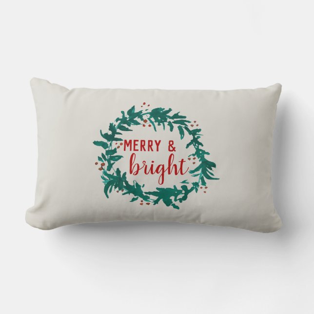 Frohe und helle Weihnachtsfeier Lendenkissen (Vorderseite)