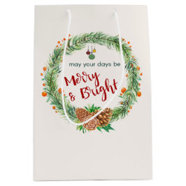 Frohe und helle Weihnachtsfeier Mittlere Geschenktüte