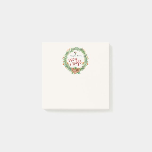 Frohe und helle Weihnachtsfeier Post-it Klebezettel (Vorderseite)