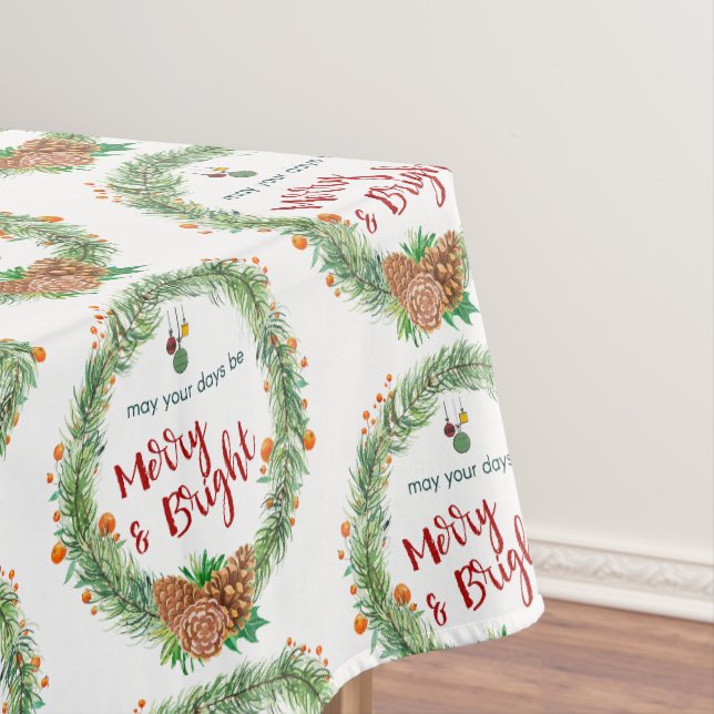 Frohe und helle Weihnachtsfeier Tischdecke (Beispiel)